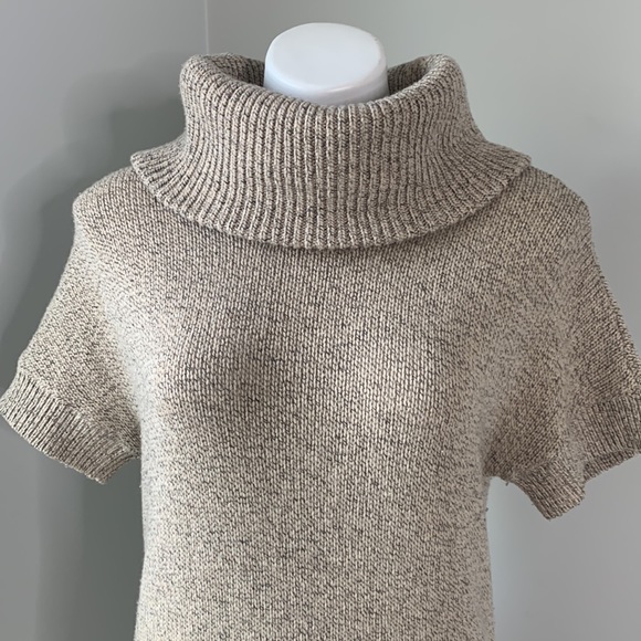 L.L. Bean Signature Wool Dress Cowl Neck Beige Medium - Picture 2 of 8